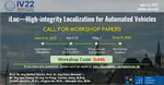 Call for submission: iLoc--High-integrity Localization for Automated Vehicles